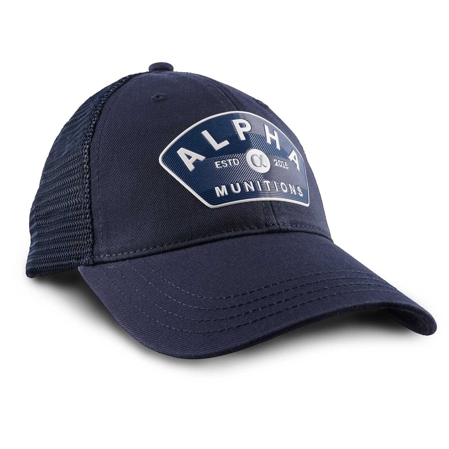 Alpha Logo Trucker Hat - Relaxed Unstructured - NAVY