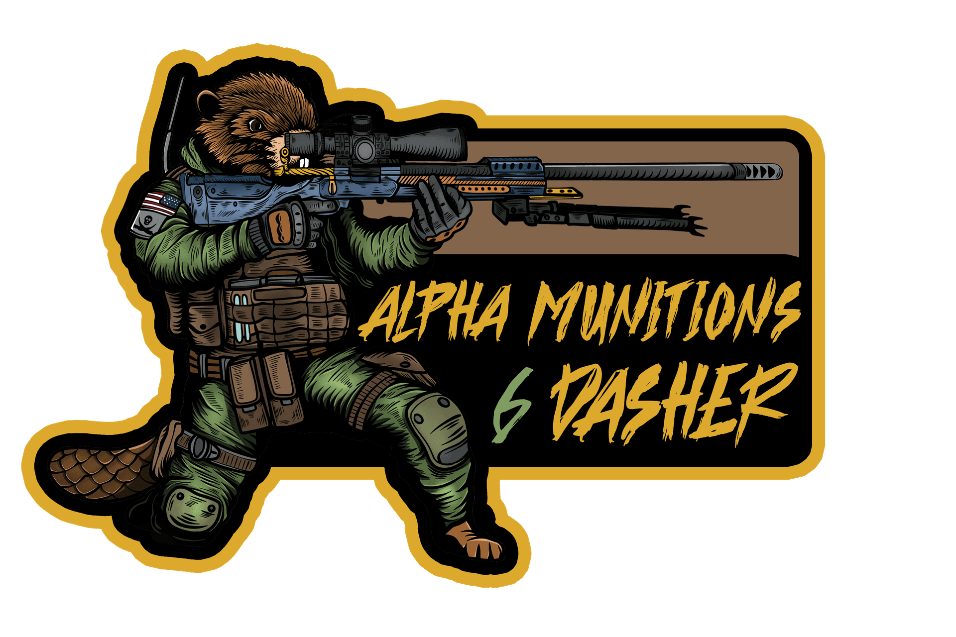 Dasher Tacti-Beaver Sticker