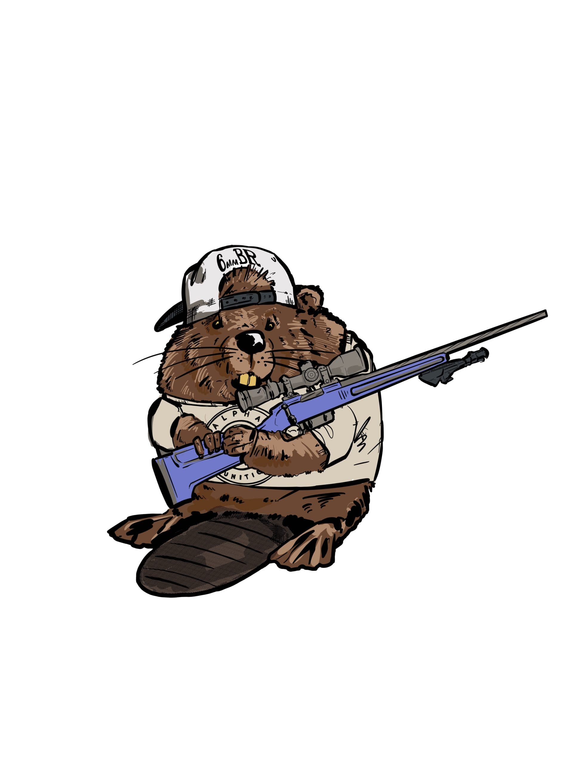 6mm BR Beaver Sticker