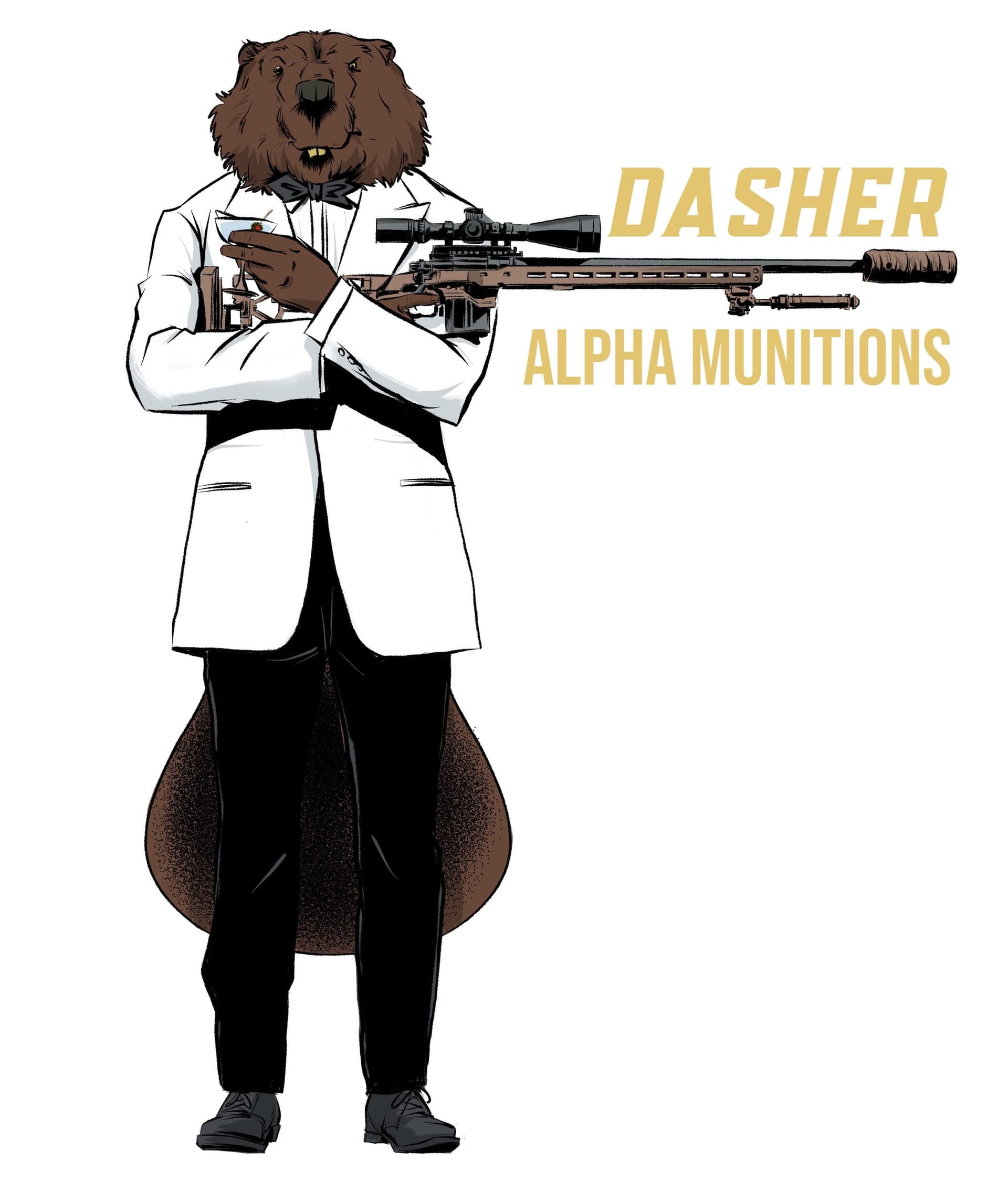 Dasher Beaver Sticker